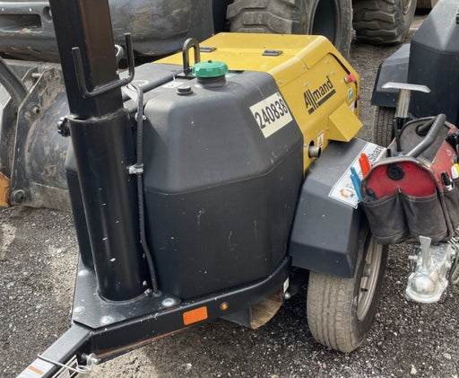 2022 Allmand NLV3GR (4) LED Light Fixture 350W, 23' Vertical Mast, 3kW Prime, Towable, Deep Sea L401, Leveling Jacks, Yanmar T4F 5.8hp