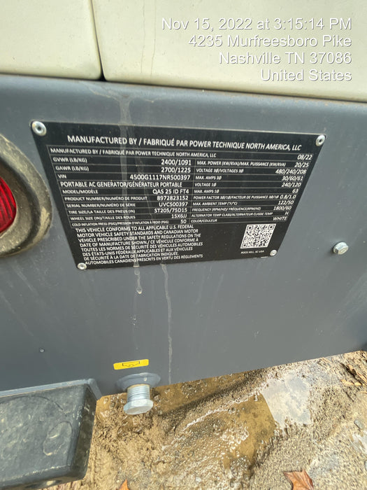 2022 ATLAS COPCO QAS25 CWK