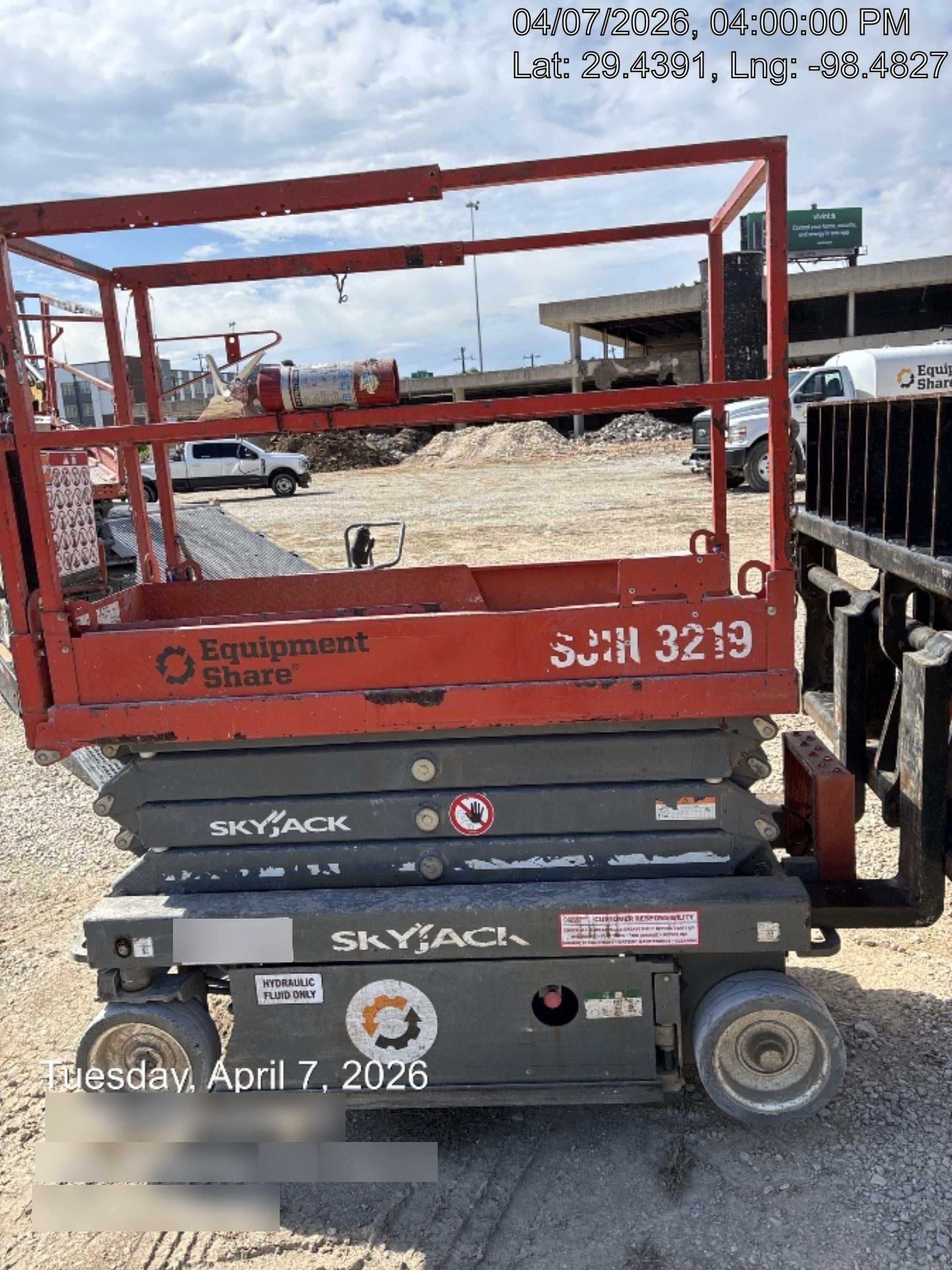 2019 Skyjack SJIII-3219 Standard Options
