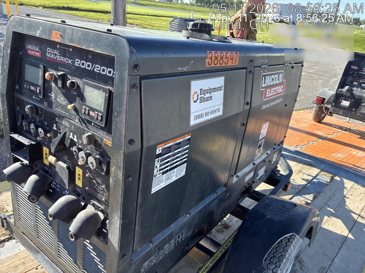 2024 Lincoln Electric Dual Maverick 200/200X Ready Pak 3, Includes Trailer, Cable Rack, Fender Light Kit K4382-1-RP3