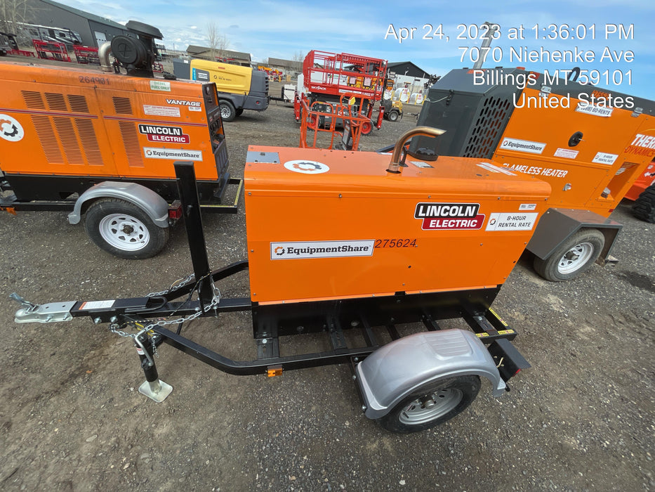 2022 Lincoln Electric LE400 Kubota V1505, Trlr, Cable Rack, Light Kit, ES Decals, T3