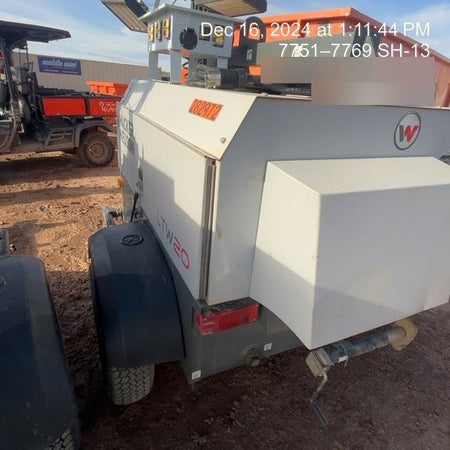 2022 Wacker Neuson LTW20Z1 Isuzu Dsl. Engine, 23' Mast, (4) 300W LED Lights, CWK, Programmable Dawn to Dusk, 360 Deg. Rotation, 57 Gal. Tank, Trailer Mounted