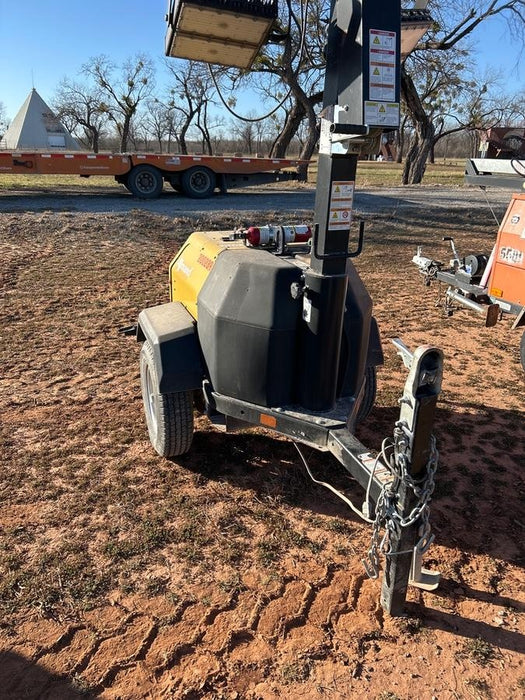 2022 Allmand NLV3GR (4) LED Light Fixture 350W, 23' Vertical Mast, 3kW Prime, Towable, Deep Sea L401, Leveling Jacks, Yanmar T4F 5.8hp