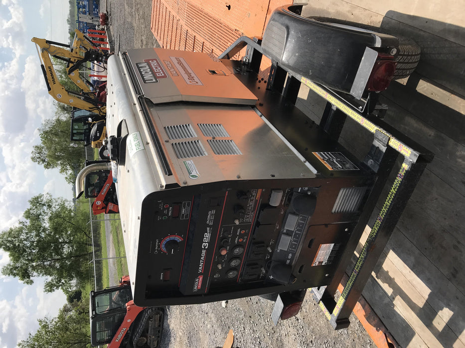 2019 Lincoln Electric Vantage 322 Welder Ready-Pak 3, Two wheel trailer, Fender and Light kit, Cable Rack