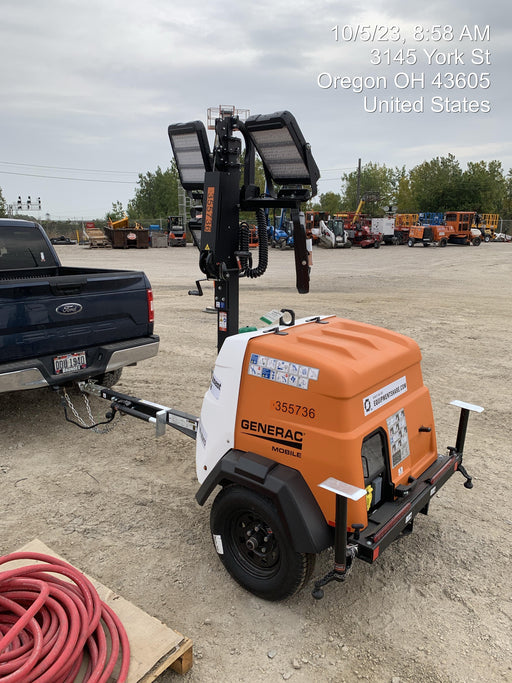 2023 Generac MLT2 Diesel, Flex Switch 120V Input, Powerzone Controller, 
(4) 320W LED Lights, 4kW Generator, 39.9 Gal Fuel Tank, 2" Ball, T3
