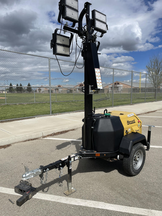 2022 Allmand NLV3GR (4) LED Light Fixture 350W, 23' Vertical Mast, 3kW Prime, Towable, ES Decals, T3