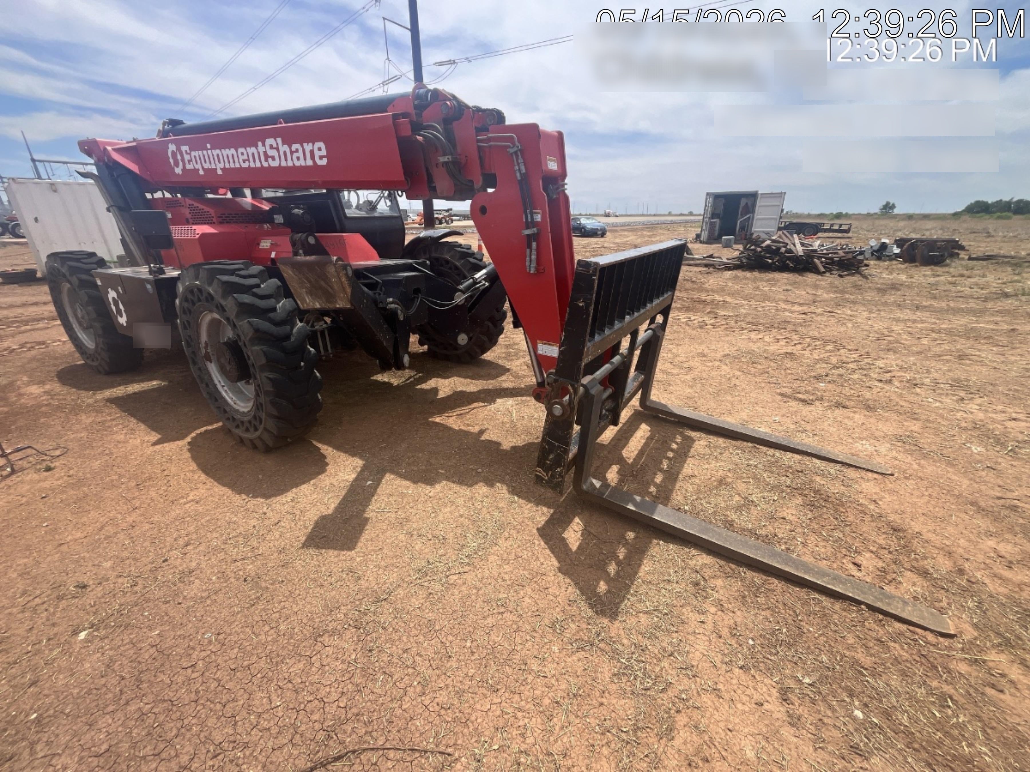 2020 Manitou MTA10055 Cab/Heat/Air, 120 HP, Solid Tires, Work Lights, Lift Hook, Auxiliary Hydraulics w/66" Carriage and 60" Forks