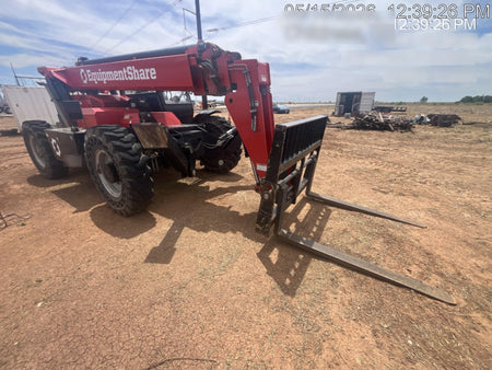 2020 Manitou MTA10055 Cab/Heat/Air, 120 HP, Solid Tires, Work Lights, Lift Hook, Auxiliary Hydraulics w/66" Carriage and 60" Forks