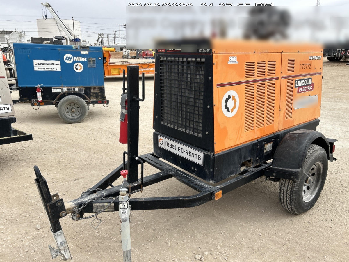 2021 Lincoln Electric Vantage 549X Ready Pak 3, ORANGE (includes trailer, cable rack, fender light kit)