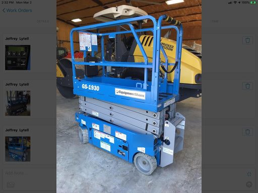 2019 Genie GS-1930 Fixed Rails with Chain Entry