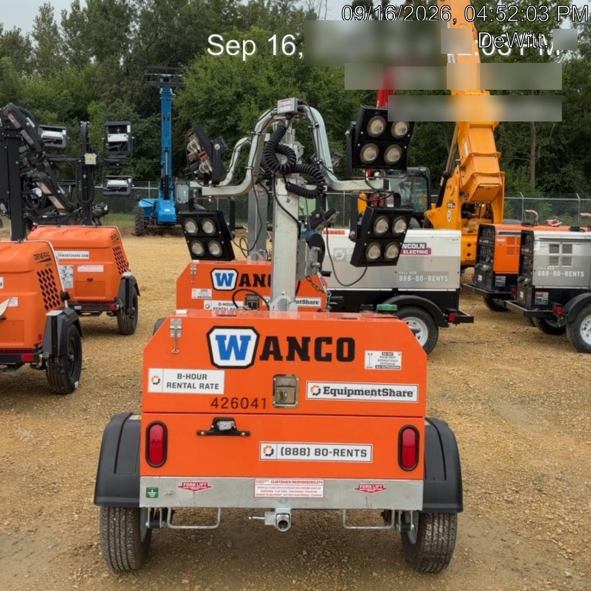 2024 Wanco WLTT-4MM4K Diesel, Deep Sea Controller, Shore Power Plug, Auto Start, (4) 350W LED Floodlights, 4kW Generator, 60 Gal Fuel Tank, 2" Ball, T3