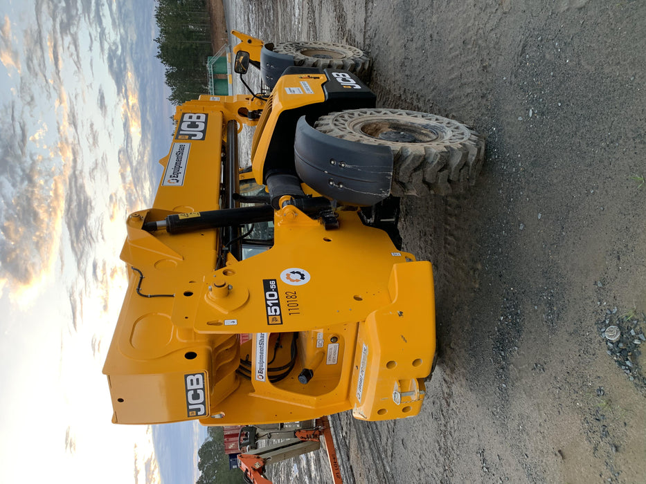 2020 JCB 510-56 Canopy, Solid Tires, Work Lights, Beacon, Aux Hydraulics, Back up Alarm, Lifting Eye, ES Decals
