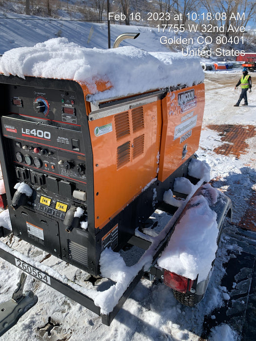 2022 Lincoln Electric LE400 Kubota V1505, Trlr, Cable Rack, Light Kit, ES Decals, T3