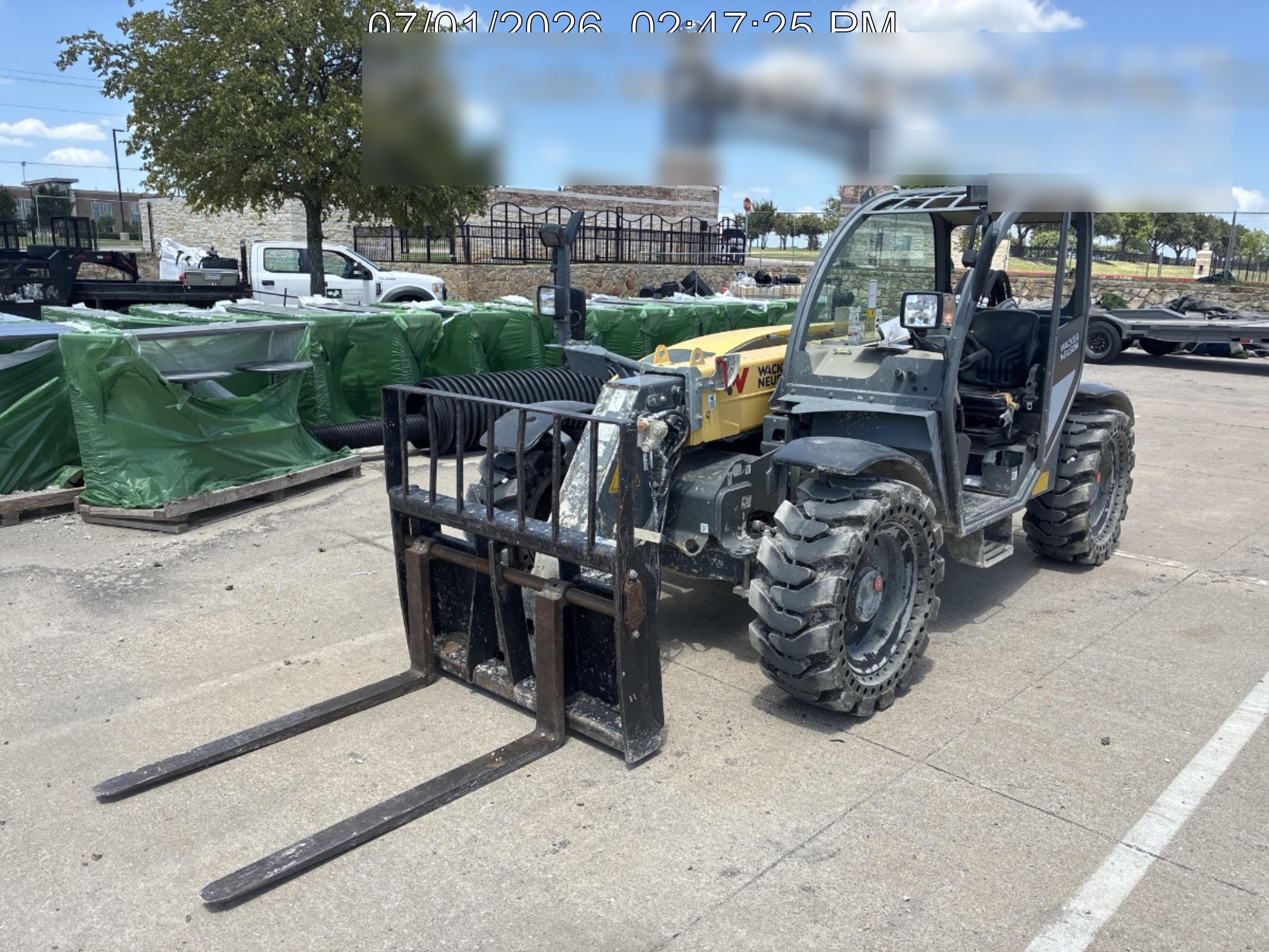 2018 Wacker Neuson TH627 Wacker Neuson TH627 Telehandler w/Canopy, Solid Tires, 48" Carriage and Forks