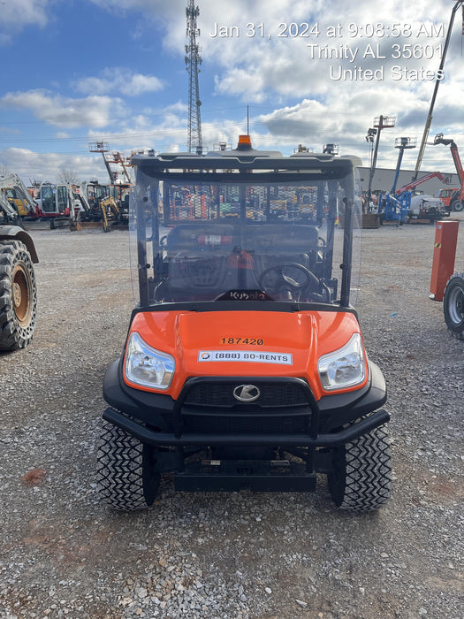 2021 Kubota RTV-X1140W-H Plastic Canopy, Windshield Acrylic Clear, LED Strobe Light, Wire Harness Kit, Back up Alarm