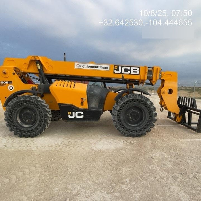 2020 JCB 509-42 Canopy, Solid Tires, Work Lights, Beacon, Aux Hydraulics, Back up Alarm, Lifting Eye, ES Decals