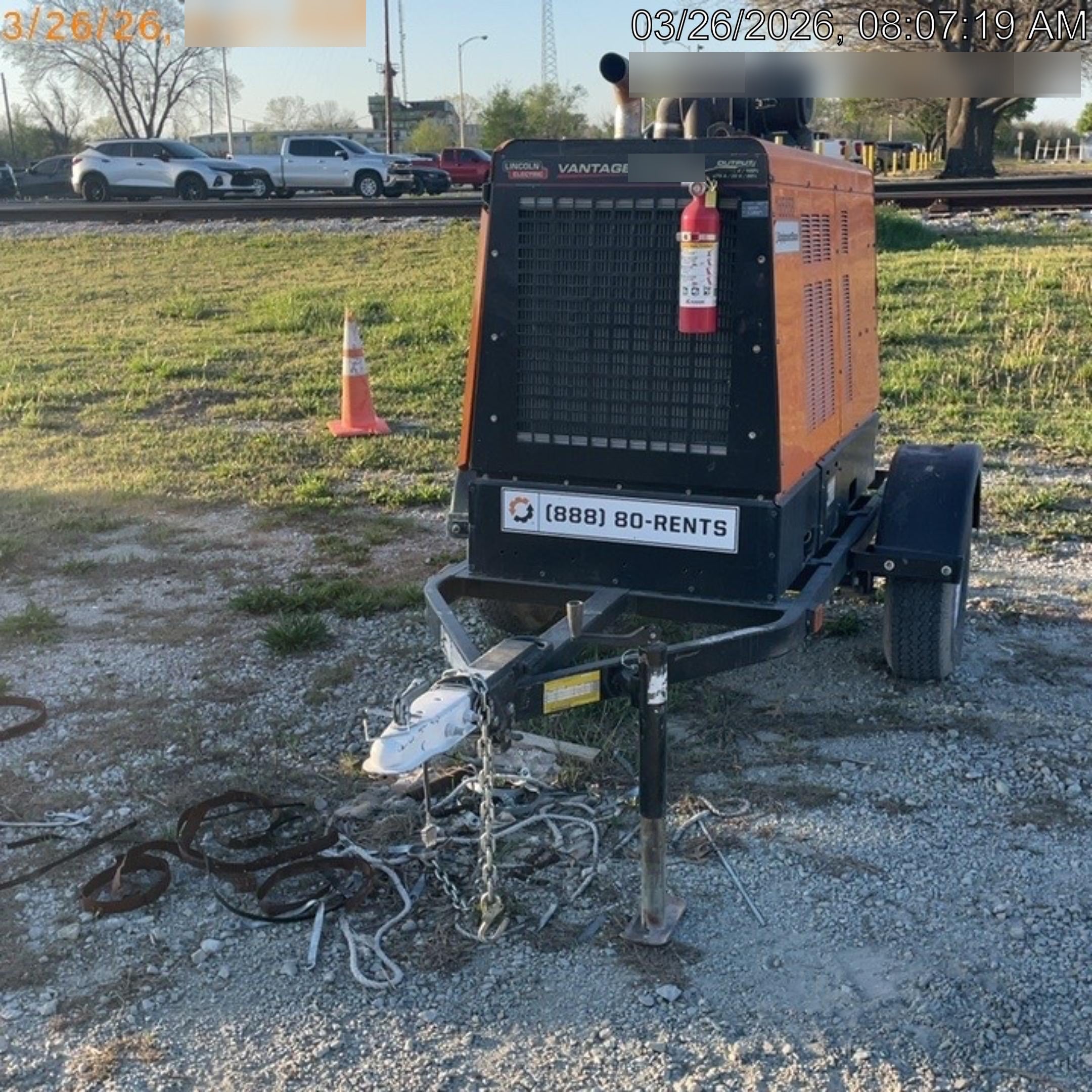 2021 Lincoln Electric Vantage 549X Ready Pak 3, ORANGE (includes trailer, cable rack, fender light kit)