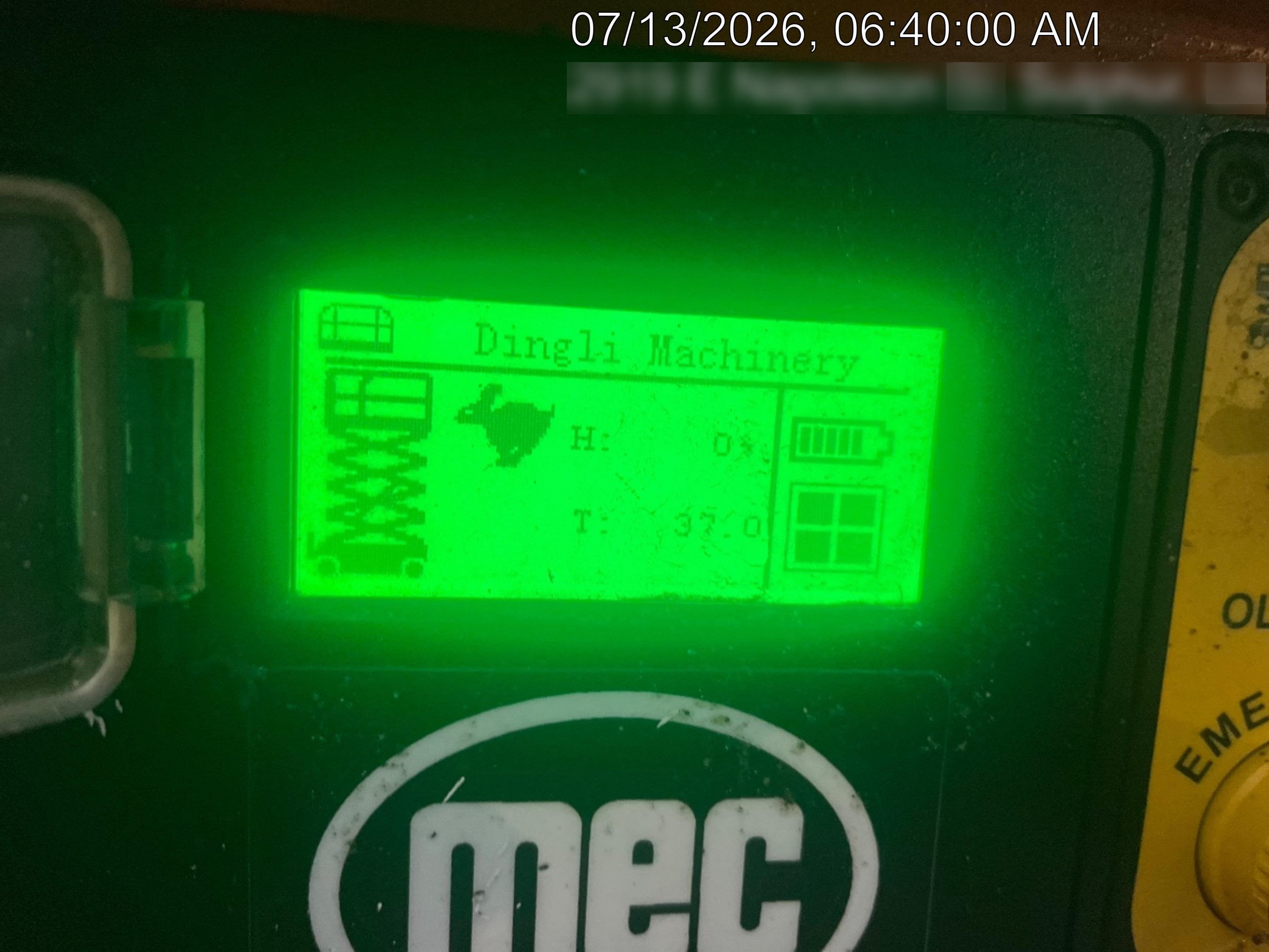2019 MEC 1330SE Motion Alarm, Beacon, Includes MachineLink keypad and telematics device