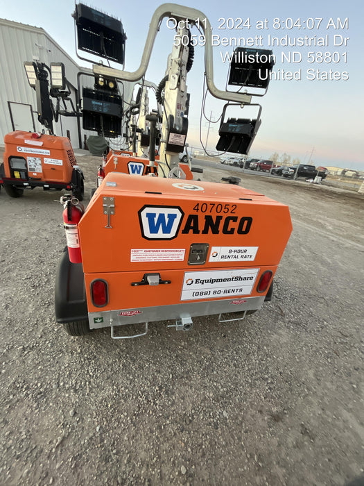 2024 Wanco WLTT-4MM4K Diesel, Deep Sea Controller, Shore Power Plug, Auto Start, (4) 350W LED Floodlights, 4kW Generator, 60 Gal Fuel Tank, 2" Ball, T3