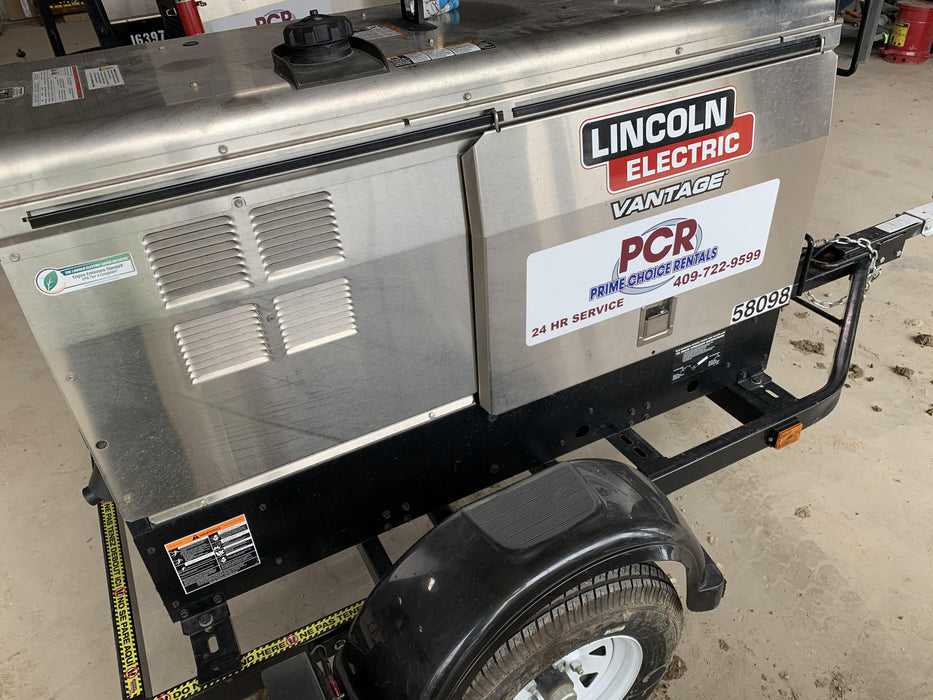 2020 Lincoln Electric Vantage 322 Welder Ready-Pak 3, w/ GPS & Decals (includes trailer, cable rack, fender light kit)
