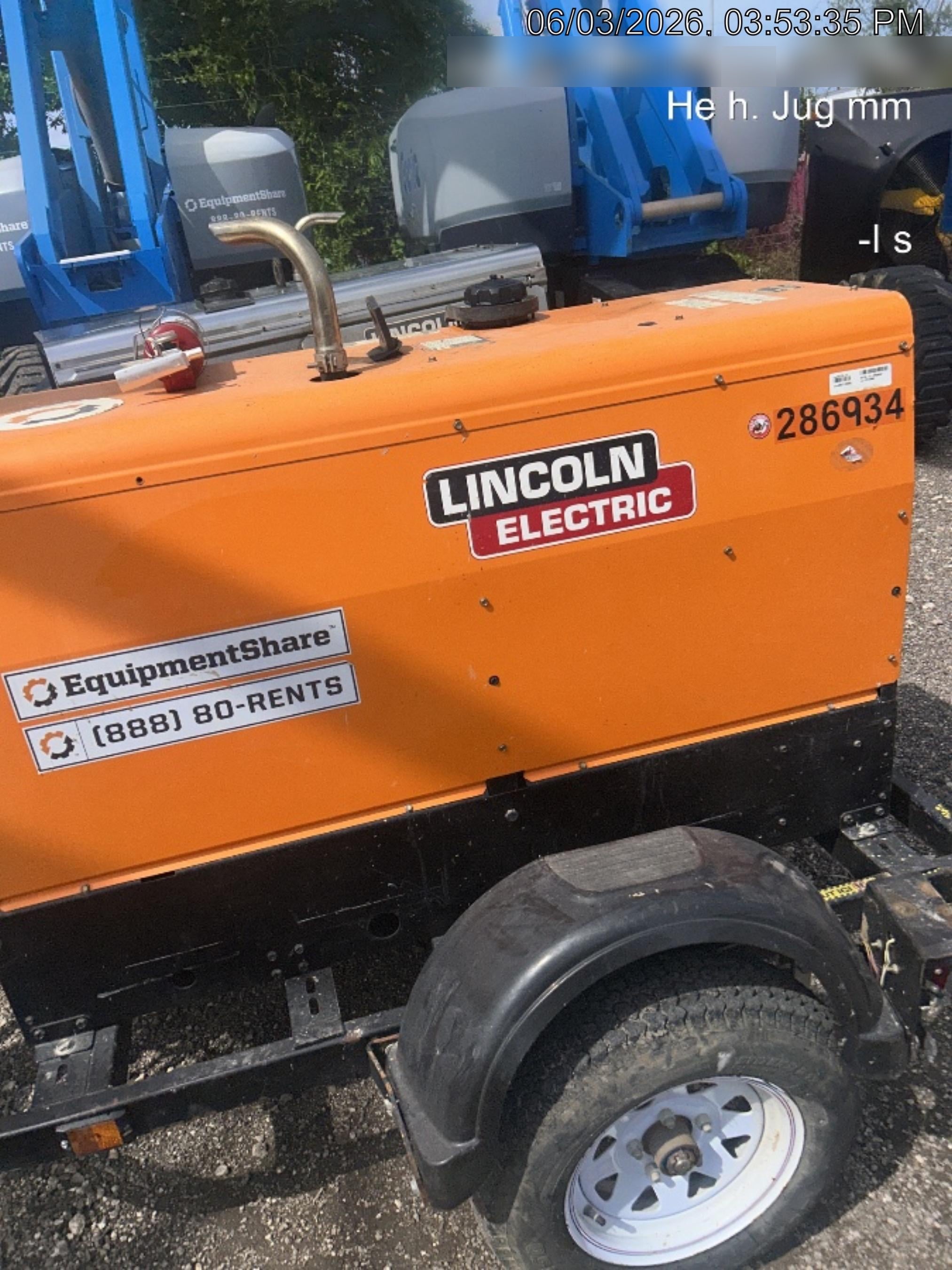 2022 Lincoln Electric LE400 Kubota V1505, Trlr, Cable Rack, Light Kit, ES Decals, T3