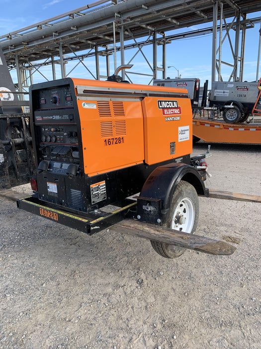 2021 Lincoln Electric Vantage 322 Vantage 322 Ready Pak 3 w/ Decals, ORANGE (includes trailer, cable rack, fender light kit) NO Telematics