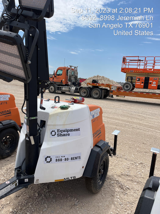 2023 Generac MLT2 Diesel, Flex Switch 120V Input, Powerzone Controller, (4) 320W LED Lights, 4kW Generator, 39.9 Gal Fuel Tank, 2" Ball, T3