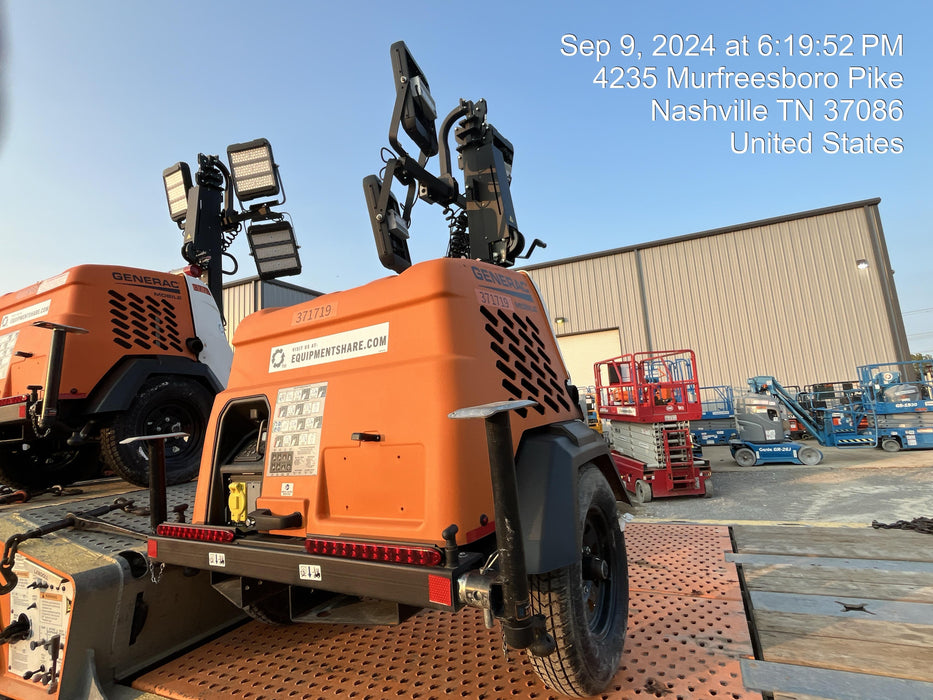 2023 Generac MLT2 Diesel, Flex Switch 120V Input, Powerzone Controller, 
(4) 320W LED Lights, 4kW Generator, 39.9 Gal Fuel Tank, 2" Ball, T3