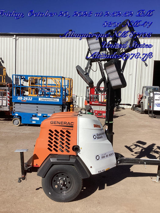 2023 Generac MLT2 Diesel, Flex Switch 120V Input, Powerzone Controller, (4) 320W LED Lights, 4kW Generator, 39.9 Gal Fuel Tank, 2" Ball, T3