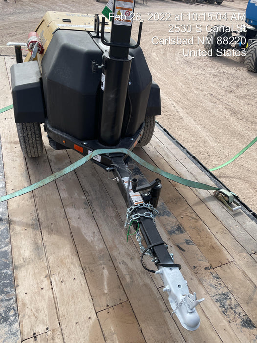 2022 Allmand NLV3GR (4) LED Light Fixture 350W, 23' Vertical Mast, 3kW Prime, Towable, Deep Sea L401, Leveling Jacks, Yanmar T4F 5.8hp