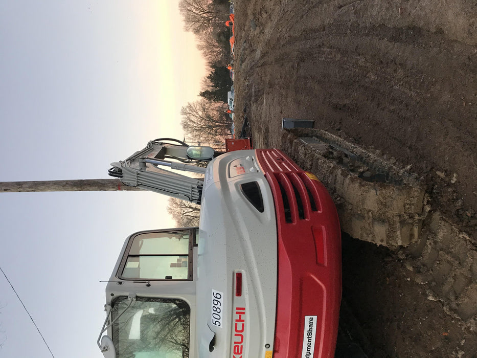 2019 Takeuchi TB290 Cab, AC, Rubber Tracks, Dozer Blade, Travel Alarm, Control Pattern Change Valve, Auxiliary Hydraulics w/18" Quick Coupler Bucket with teeth, 6.2 cu. ft. capacity/24" Quick Coupler Bucket with teeth, 8.6 cu. ft. capacity/36" Quick Coupler Bucket with teeth, 13.4 cu. ft. capacity, Quick Coupler, Hydraulic Thumb Installed