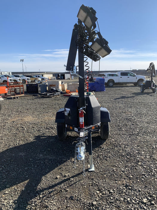 2020 Allmand NLV3GR (4) LED Light Fixture 350W, 23' Vertical Mast, 3kW Prime, Towable, Deep Sea L401, Leveling Jacks, Yanmar T4F 5.8hp