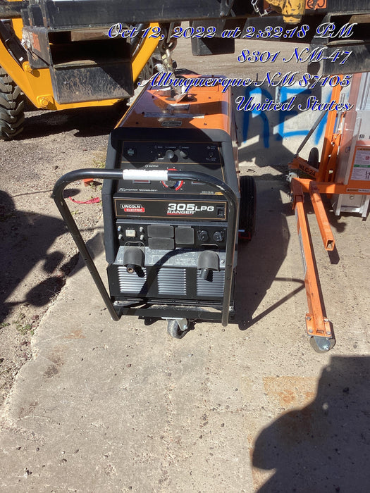 2021 Lincoln Electric Ranger 305 LPG LPG One-Pak (includes undercarriage, tank holder & tank strap) ORANGE