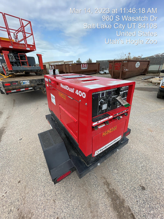 2022 Shindaiwa DGW400MDL Kubota D902 Engine, 23 HP, Dual Op Welder, Wire, Arc, Droop Stick, Tig, and CC Stick Functionality, Simulphase, 3 Phase and 1 Phase Gen Output, Single Axle NB Trlr, Slr Trckl Chrg 12V 12W, Fire Ext