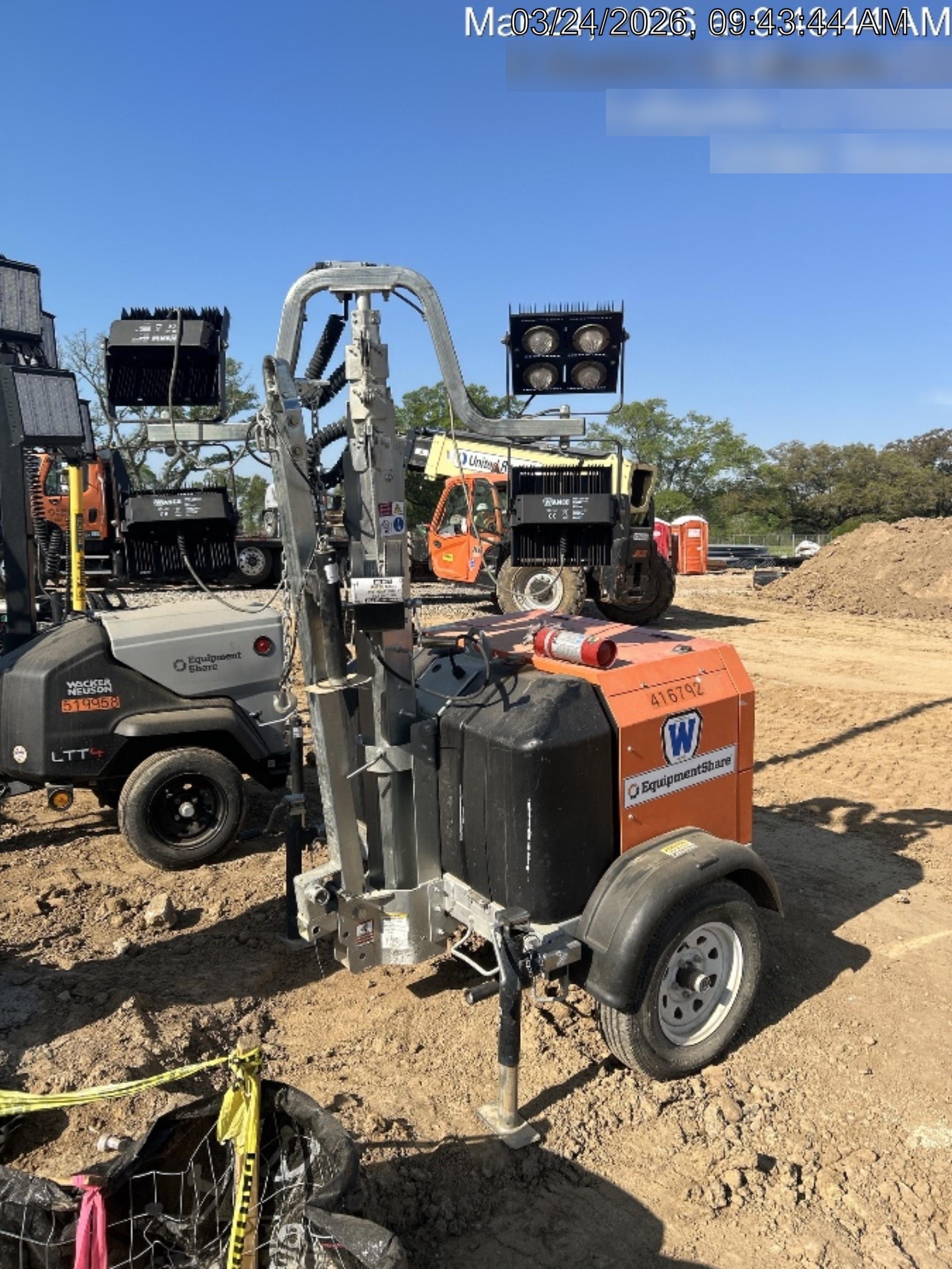 2024 Wanco WLTT-4MM4K Diesel, Deep Sea Controller, Shore Power Plug, Auto Start, (4) 350W LED Floodlights, 4kW Generator, 60 Gal Fuel Tank, 2" Ball, T3