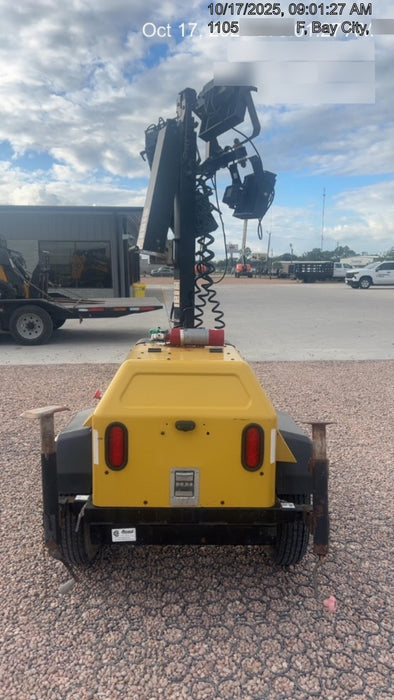 2022 Allmand NLV3GR (4) LED Light Fixture 350W, 23' Vertical Mast, 3kW Prime, Towable, Deep Sea L401, Leveling Jacks, Yanmar T4F 5.8hp