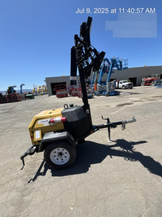 Allmand NLV3GR (4) LED Light Fixture 350W, 23' Vertical Mast, 3kW Prime, Towable, Deep Sea L401, Leveling Jacks, Yanmar T4F 5.8hp