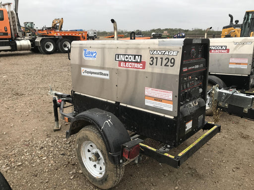 2019 Lincoln Electric Vantage 322 Welder Ready-Pak 3, Two wheel trailer, Fender and Light kit, Cable Rack