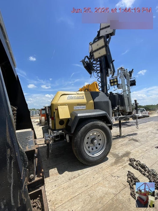 2022 Allmand NLV3GR (4) LED Light Fixture 350W, 23' Vertical Mast, 3kW Prime, Towable, ES Decals, T3