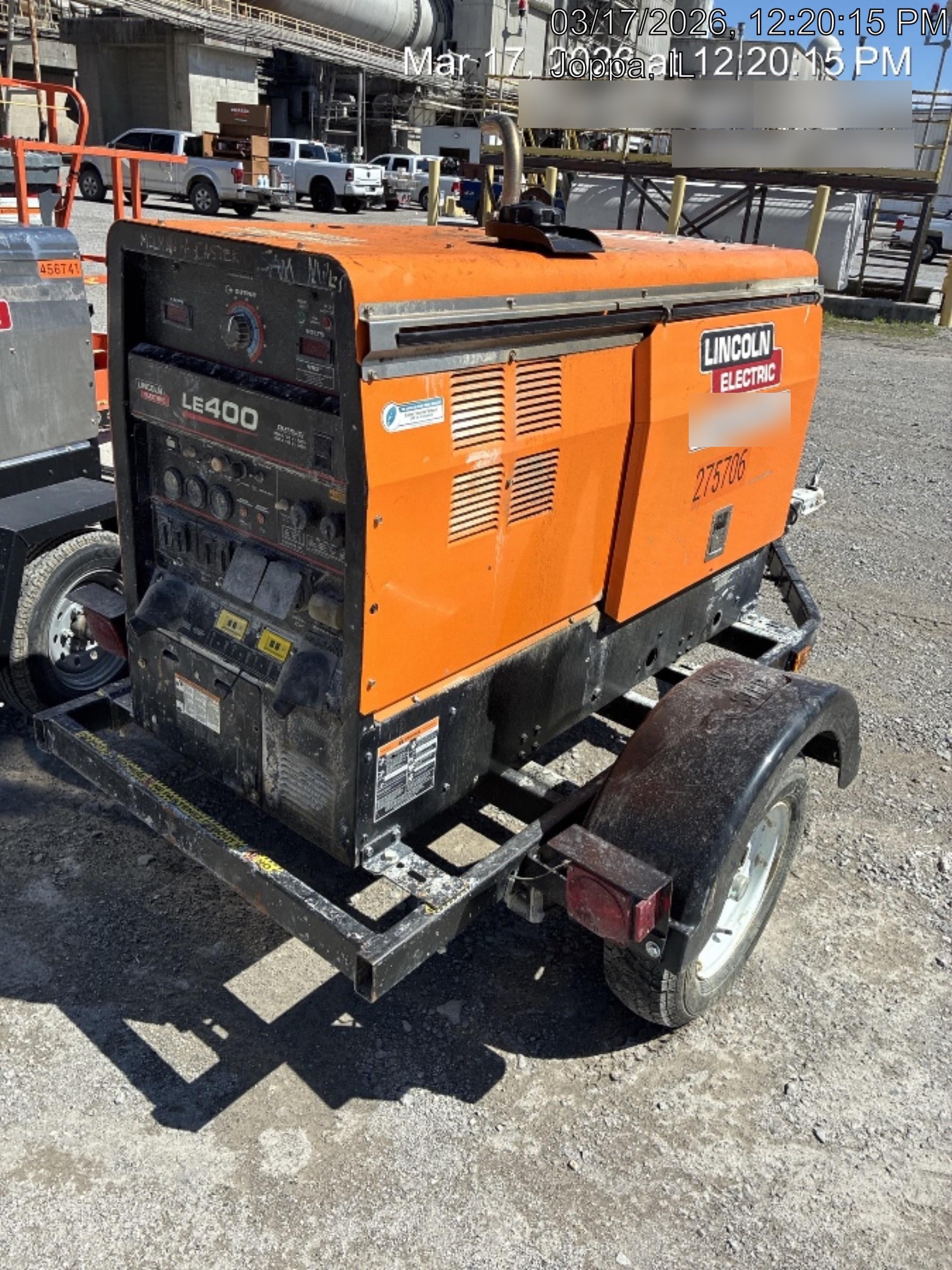 2022 Lincoln Electric LE400 Kubota V1505, Trlr, Cable Rack, Light Kit, ES Decals, T3