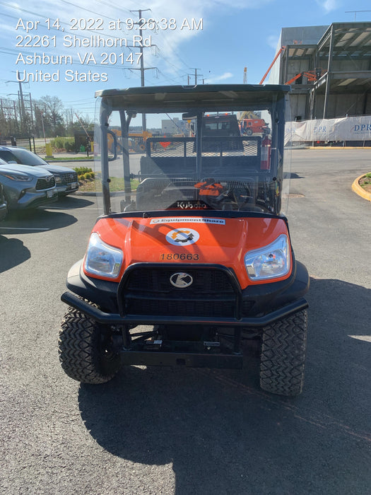 2021 Kubota RTV-X1140W-H Plastic Canopy, Windshield Acrylic Clear, LED Strobe Light, Wire Harness Kit, Back up Alarm