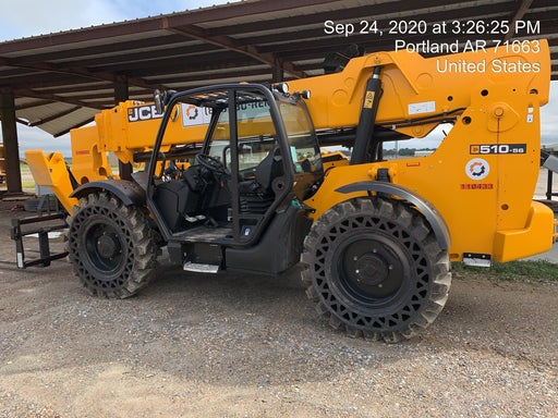2020 JCB 510-56 Canopy, Solid Tires, Work Lights, Beacon, Aux Hydraulics, Back up Alarm, Lifting Eye, ES Decals