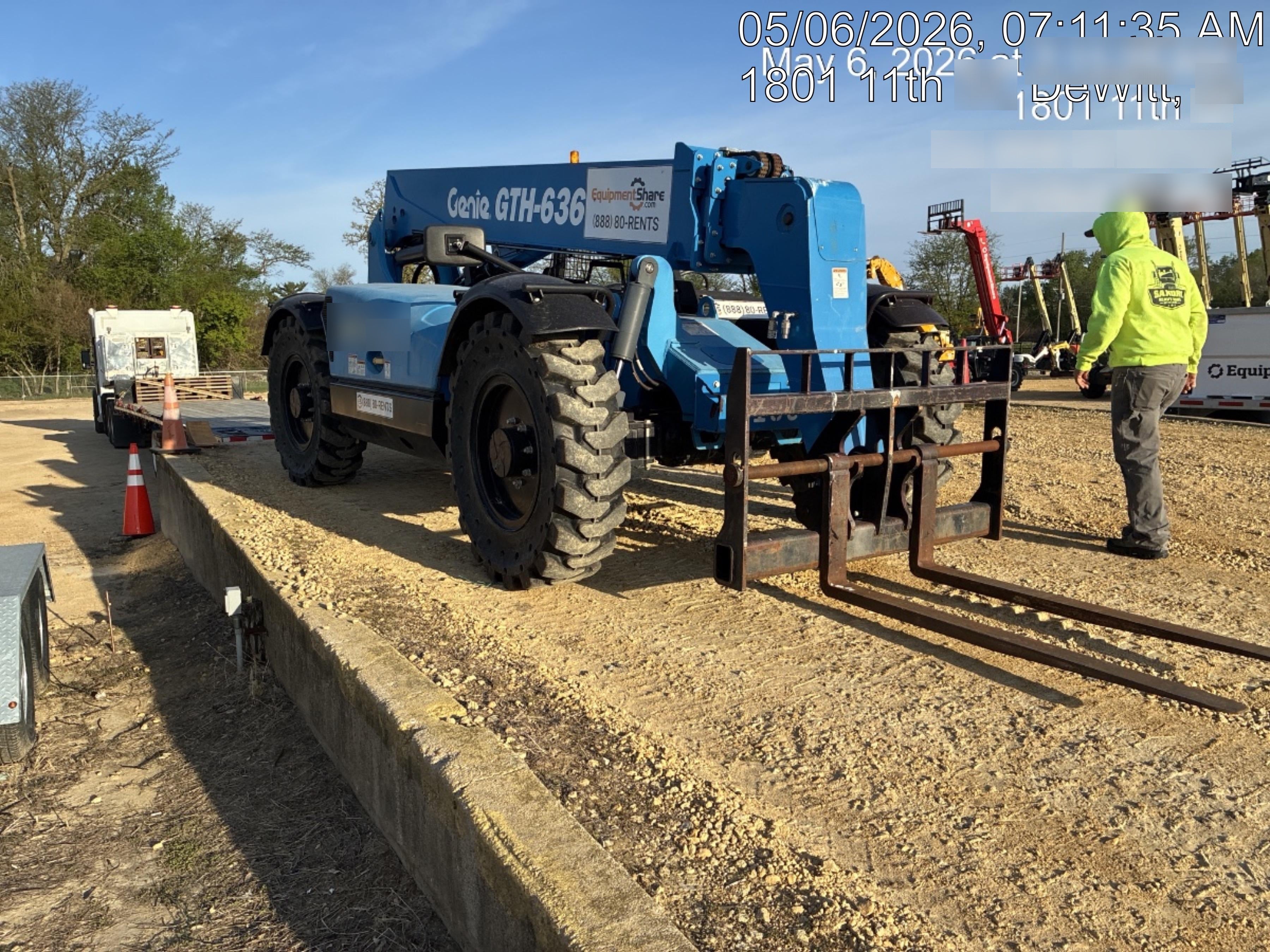 2018 Genie GTH-636 Genie GTH-636 w/Open ROPS, Solid Tires, Work Light/Beacon, 48" Carriage and Forks
