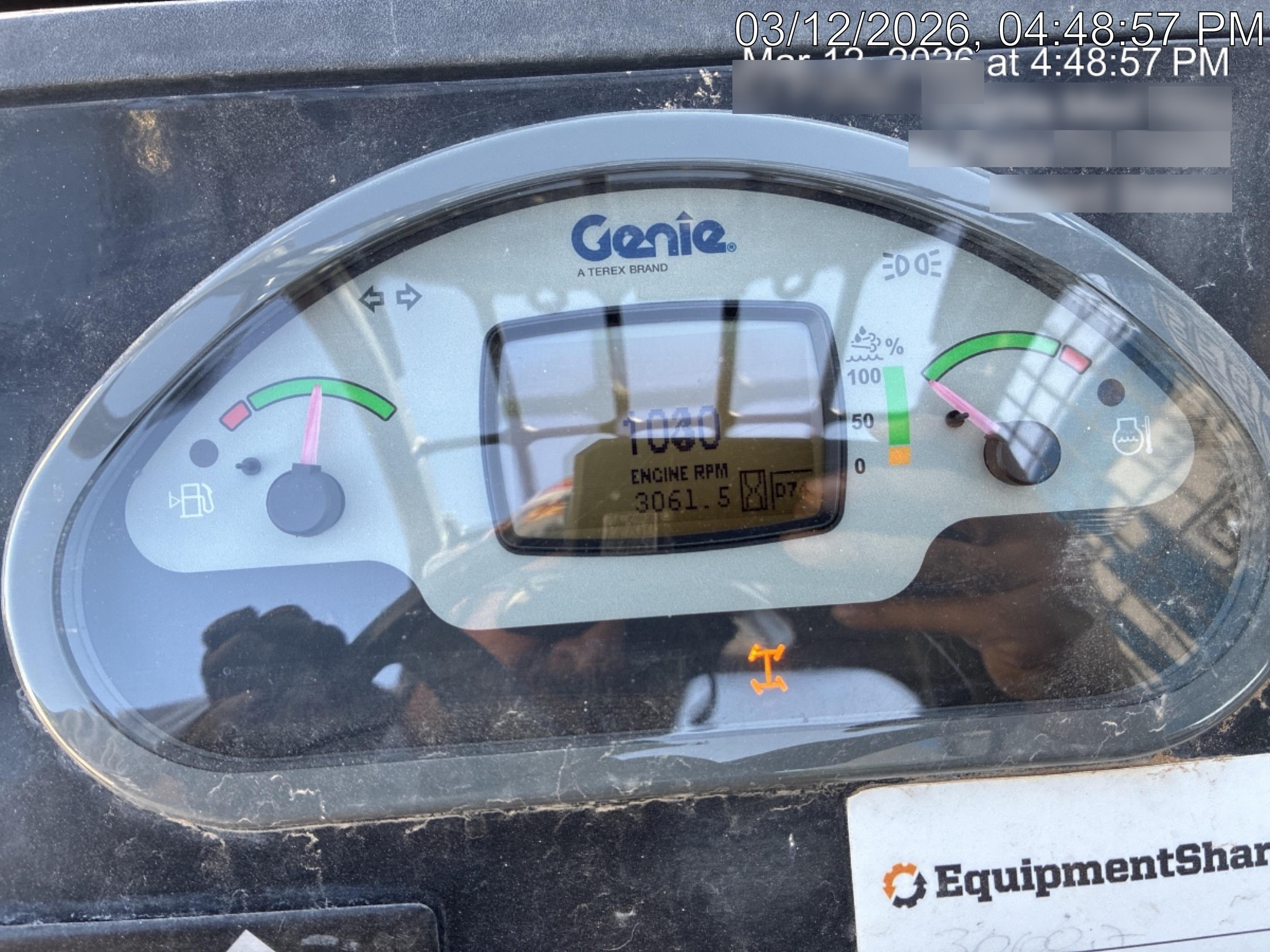 2018 Genie GTH-844 Genie GTH-844 w/ROPS, Work Lights, Solid Tires, RH Cab Mesh, Beacon, 60" Carriage and Forks