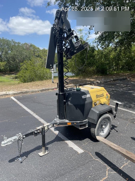 2022 Allmand NLV3GR (4) LED Light Fixture 350W, 23' Vertical Mast, 3kW Prime, Towable, ES Decals, T3