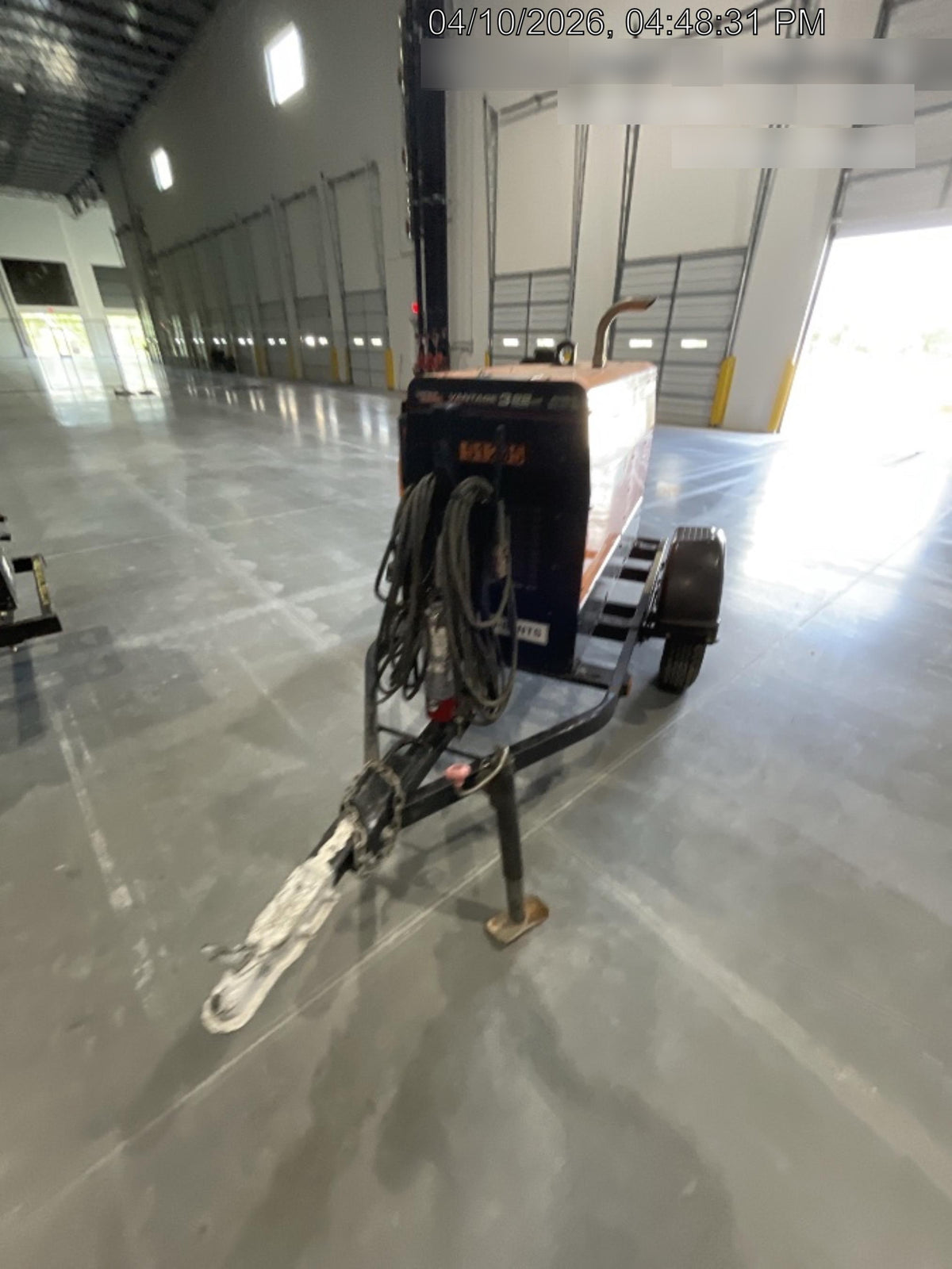 2021 Lincoln Electric Vantage 322 Vantage 322 Ready Pak 3 w/ Telematics & Decals, ORANGE (includes trailer, cable rack, fender light kit)