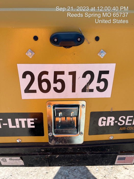 2022 Allmand NLV3GR (4) LED Light Fixture 350W, 23' Vertical Mast, 3kW Prime, Towable, ES Decals, T3