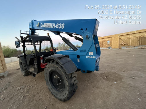 2018 Genie GTH-636 Genie GTH-636 w/Open ROPS, Work Lights, Solid Tires, RH Cab Mesh, Beacon, 48" Carriage and Forks