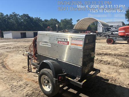 2019 Lincoln Electric Vantage 322 Ready-Pak 3, Two Wheel Trailer, Fender and Light Kit, Cable Rack