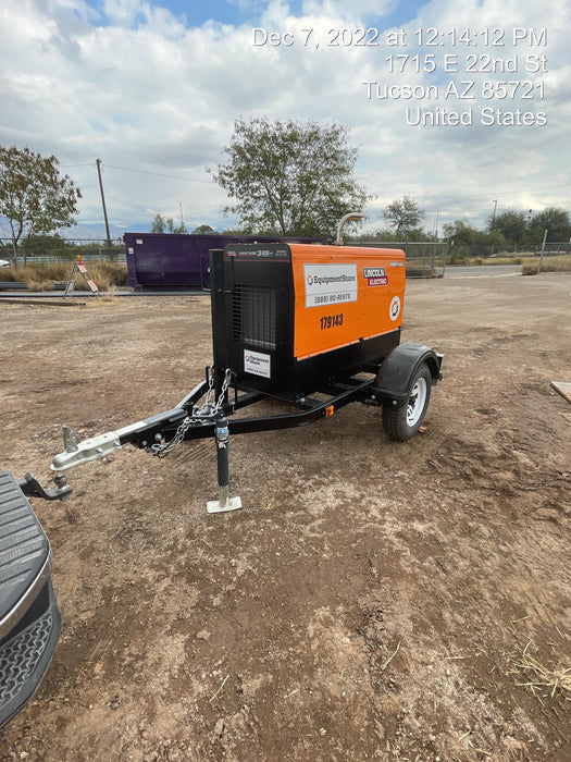 2021 Lincoln Electric Vantage 322 Vantage 322 Ready Pak 3 w/ Decals, ORANGE (includes trailer, cable rack, fender light kit) NO Telematics